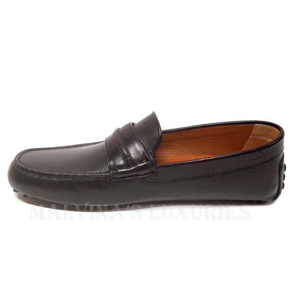 GUCCI SHOES MENS BLACK LEATHER HALF HORSEBIT DRIVER LOAFERS sz 10 / 10.5 US - Picture 9 of 15